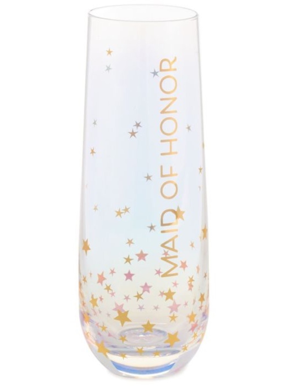 NEW Hallmark 'Maid of Honor' Gold Star Champagne Flute